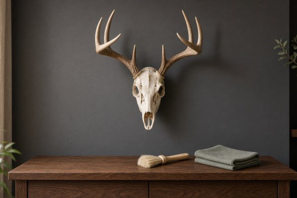 European deer mount kept in a clean indoor display area